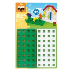 BIG Baseplate Duo - Green & White | Plus-Plus(Big Baseplate Duo Green White)
