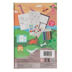 Coloring Set: Dinosaurs | Tiger Tribe(Tiger Tribe Colouring Set Dinosaurs) -Curious Bear Toys Store 14013 Tiget tribe Colouring Set Dinosaurs Pkg Back web