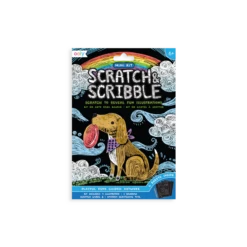 Playful Pups Scratch And Scribble Mini Scratch Art Kit | OOLY(Copy Of Funtastic Friends Scratch And Scribble Mini Scratch Art Kit)