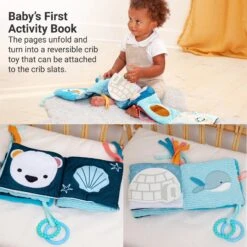 Soft Activity Book 2-in-1 - Ocean | Little Big Friends(Soft Activity Book 2 In 1 Ocean) -Curious Bear Toys Store 16b353c42c60c66d4ea00e3ba4980242c8422452aebe371f9ecaeb1b83b047e1