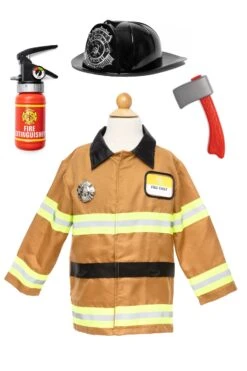Tan Firefighter Set With Accessories | Great Pretenders(Tan Firefighter Set With Accessories Great Pretenders)