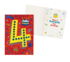 MindWare Age 4 Lettering Foil Card(Age 4 Pattern Foil Card)