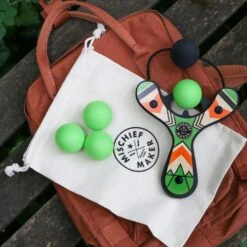 Mischief Maker® Slingshot | Mighty Fun(Mischief Maker® Slingshot Racing Mighty Fun) -Curious Bear Toys Store 4 kids slingshot mischief maker classic green on backpack