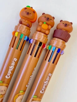 Capybara 10 Color Retractable Ball Pen(Capybara Retractable Ball Pen) -Curious Bear Toys Store 499033b7606ae8cb4008266221445e60011a879f567a036734e7ea8a77869686