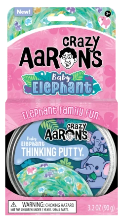 Baby Elephant - 4" Thinking Putty Tin(Baby Elephant Full Size 4 Thinking Putty Tin)