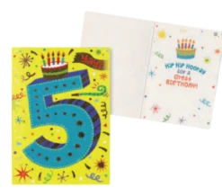 MindWare Age 5 Lettering Foil Card(Age 5 Lettering Foil Card)