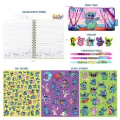 Disney Stitch Deluxe Journal Gift Set | Fashion Angels(Disney Stitch Deluxe Journal Gift Set Fashion Angels) -Curious Bear Toys Store 51086 COMPS noLL