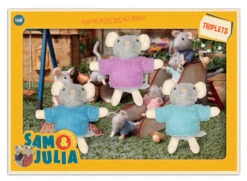 Dam Sam & Julia - The Triplets Plush| The Mouse Mansion(Sam Julia Plush The Triplets)