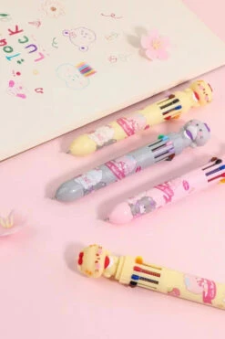 Cats 10 Color Retractable Ball Pen(Cats Retractable Ball Pen) -Curious Bear Toys Store 591599ede1525758b31053c5fd2b1aec1fb229bdfefb6abb46d1b927289661e1