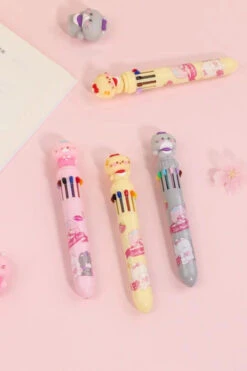 Cats 10 Color Retractable Ball Pen(Cats Retractable Ball Pen)