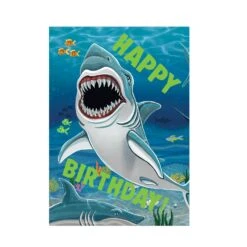MindWare Shark Birthday Tri-Fold Card(Shark Birthday Tri Fold Card)