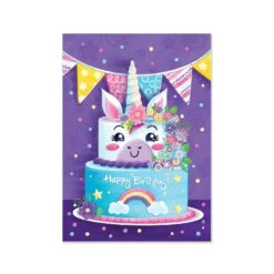 MindWare Glitter: Unicorn Cake Card(Glitter Unicorn Cake Card)