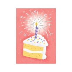 MindWare Candle In Slice Of Birthday Cake Card(Candle In Slice Of Birthday Cake Card)