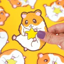 Ultra Super Cute Hamster Vinyl Sticker | Turtle's Soup(Hamstar Hamster Vinyl Sticker)