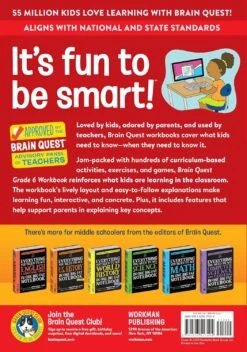 Brain Quest Workbook: 6th Grade Revised Edition(Brain Quest Workbook 6th Grade Revised Edition) -Curious Bear Toys Store 81qMcB0GJZL. SL1500