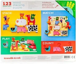Crocodile Creek 123 Barnyard - Wood Stacking Puzzle(123 Barnyard Wood Stacking Puzzle) -Curious Bear Toys Store 81tBVH9wmhL. AC SL1500
