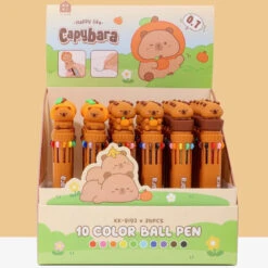 Capybara 10 Color Retractable Ball Pen(Capybara Retractable Ball Pen) -Curious Bear Toys Store 96fca7703645aaadcc8d49f5beb03839ee5ef61098c772e60063df0b3d5a07d7