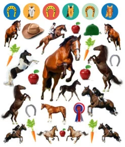 Eyelike Stickers: Horses(Eyelike Stickers Horses) -Curious Bear Toys Store 9780761187240 in01