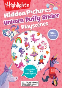 Penguin Random House Unicorn Hidden Pictures Puffy Sticker Playscenes | Highlights(Unicorn Hidden Pictures Puffy Sticker Playscenes)