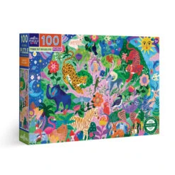 Tree Of Wildlife 100 Piece Rectangle Puzzle | EeBoo(Tree Of Wildlife 100 Piece Rectangle Puzzle Eeboo)
