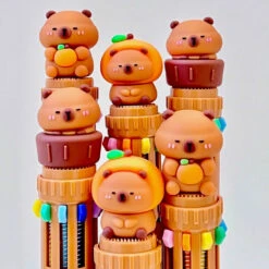 Capybara 10 Color Retractable Ball Pen(Capybara Retractable Ball Pen) -Curious Bear Toys Store 9db5553d48f869db6eae8c6df29bfb9ec97d7d4ae8133ccbdaca37d71e55fe23