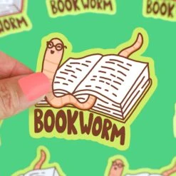 Little Bookworm Vinyl Sticker | Turtle's Soup(Little Bookworm Vinyl Sticker)