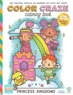Color Craze Coloring Book - Princess Kingdoms | Bright Stripes(Color Craze Coloring Book Princess Kingdoms Bright Stripes)