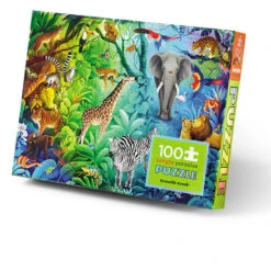 Jungle Paradise 100 Piece Holographic Puzzle | Crocodile Creek(Jungle Paradise 100 Piece Holographic Puzzle Crocodile Creek)