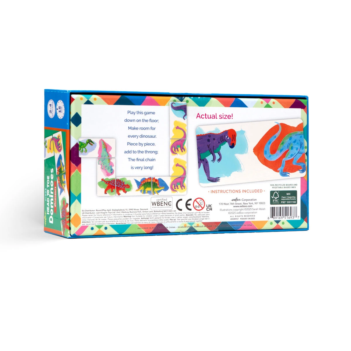 Dinosaur Head To Toe Dominoes | EeBoo(Dinosaur Head To Toe Dominoes Eeboo) 2 Dinosaur Head To Toe Dominoes | EeBoo(Dinosaur Head To Toe Dominoes Eeboo) - Image 2