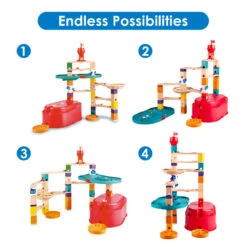 Quadrilla Stack Track Bucket Set | Hape - LOCAL PICK UP ONLY(Quadrilla Stack Track Bucket Set) -Curious Bear Toys Store E6027 3
