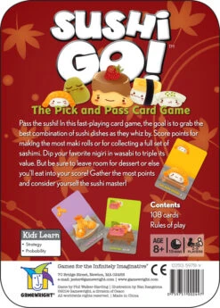 Sushi Go! | Gamewright(Sushi Go) -Curious Bear Toys Store GAMEWRIGHT 249 back
