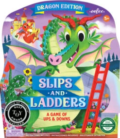Slips & Ladders Dragon Edition Shaped Game | EeBoo(Slips Ladders Dragon Edition Shaped Game Eeboo)