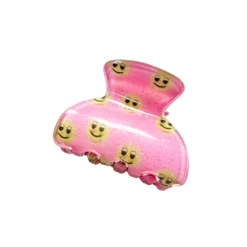 Pink Smiley Hair Claw(Summer Hair Clips Hair Claw)