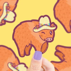 Javelina Wild West Desert Vinyl Sticker(Javelina Wild West Desert Vinyl Sticker)