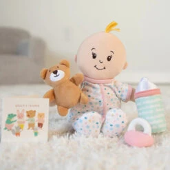Love, Stella Sleepy Time Set - Peach Doll With Blonde Tuft | Manhattan Toy(Love Stella Sleepy Time Set Peach Doll With Blonde Tuft Manhattan Toy)