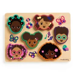 Chronicle Books Puzzle Wood My Hair, My Crown | Mudpuppy(Puzzle Wood My Hair My Crown Mudpuppy) -Curious Bear Toys Store MP WoodenTrayPuzzle MyHairMyCrown INT4 9780735380776