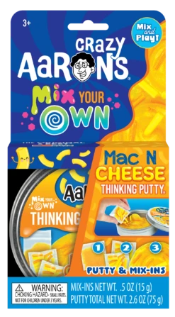 Mac & Cheese - Mix It Full Size 4" Thinking Putty | Crazy Aarons(Mac Cheese Mix It Full Size 4 Thinking Putty Crazy Aarons)