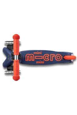Micro Mini Foldable LED Scooter - Navy Blue - LOCAL PICK UP ONLY(Micro Mini Foldable Led Scooter Navy Blue) -Curious Bear Toys Store MiniFoldableLED folded navy micro scooter