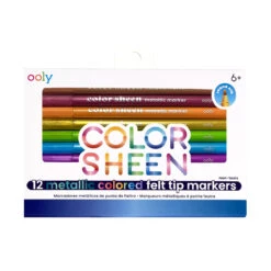 Color Sheen Metallic Colored Felt Tip Markers - Set Of 12 | OOLY(Color Sheen Metallic Colored Felt Tip Markers Set Of 12 Ooly)