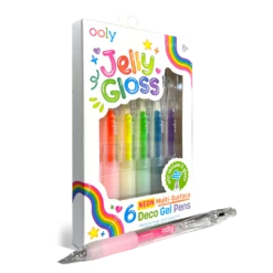Jelly Gloss Neon Multi-Surface Deco Gel Pens | OOLY(Jelly Gloss Neon Multi Surface Deco Gel Pens Ooly) -Curious Bear Toys Store OOLY Jelly Gloss Neon Multi Surface Deco Gel Pens Package Quarter Angle