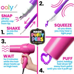 Magic Puffy Pens | OOLY(Magic Puffy Pens Ooly) -Curious Bear Toys Store OOLY Magic Puffy Pens Instructions