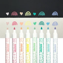 Vivid Pop! Water Based Paint Markers - Pastel - Set Of 8 | OOLY(Vivid Pop Water Based Paint Markers Pastel Set Of 8 Ooly) -Curious Bear Toys Store OOLY Vivid Pop Water Based Paint Markers Pastel Row Swatches