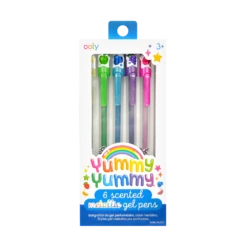 Yummy Yummy Scented Gel Pens - Metallic - Set Of 6 | OOLY(Yummy Yummy Scented Gel Pens Metallic Set Of 6 Ooly)