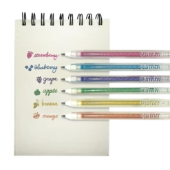 Yummy Yummy Scented Gel Pens - Metallic - Set Of 6 | OOLY(Yummy Yummy Scented Gel Pens Metallic Set Of 6 Ooly) -Curious Bear Toys Store OOLY Yummy Yummy Scented Gel Pens Metallic Scented Swatches