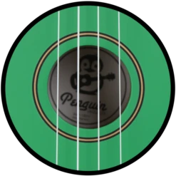 Penguin Tropical Shamrock Green Ukulele, Soprano | Amahi - LOCAL PICK UP ONLY(Penguin Tropical Shamrock Green Ukulele Soprano Amahi) -Curious Bear Toys Store PGUKGR Sound Hole Detail 700x700 1