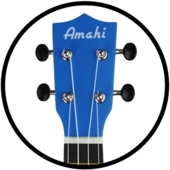 Amahi Robin Egg Blue Ukulele, Soprano | Amahi - LOCAL PICK UP ONLY(Amahi Robin Egg Blue Ukulele Soprano Amahi) -Curious Bear Toys Store PNUKDB Front Tuner Detail 700x700 1
