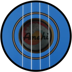 Amahi Robin Egg Blue Ukulele, Soprano | Amahi - LOCAL PICK UP ONLY(Amahi Robin Egg Blue Ukulele Soprano Amahi) -Curious Bear Toys Store PNUKDB Sound Hole Detail1 600x600 1
