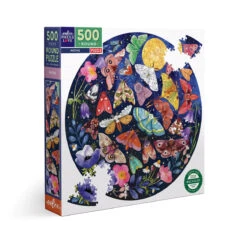 Moths 500 Piece Round Puzzle | EeBoo(Moths 500 Piece Round Puzzle)