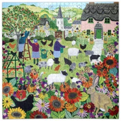 Village Orchard 1000 Sq Puzzle | EeBoo(Village Orchard 1000 Sq Puzzle Eeboo) -Curious Bear Toys Store PZT167 2