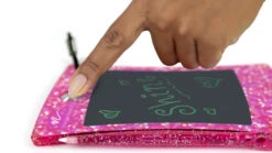 Pink Jot Pocket Writing Tablet - Shimmer Collection | Boogie Board(Pink Jot Pocket Writing Tablet Shimmer Collection Boogie Board) -Curious Bear Toys Store PushToErase JotPocket Shimmer Side Closeup Pink copy 1000x a8c65602 7baa 4fa6 a0f2 bcbe3331c2c5